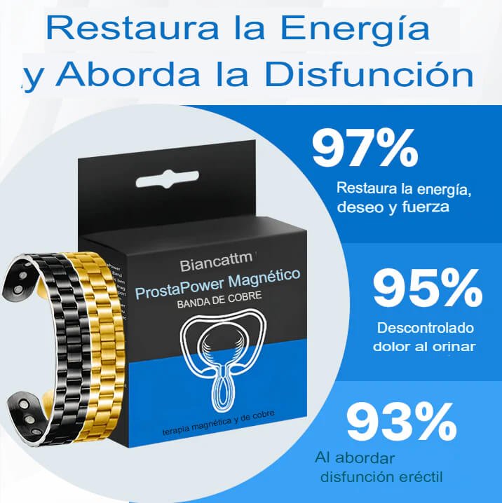 Biancat Pulsera Magnética de Cobre ProstaPoweer - [PROMOCIÓN DISPONIBLE SOLO HOY]