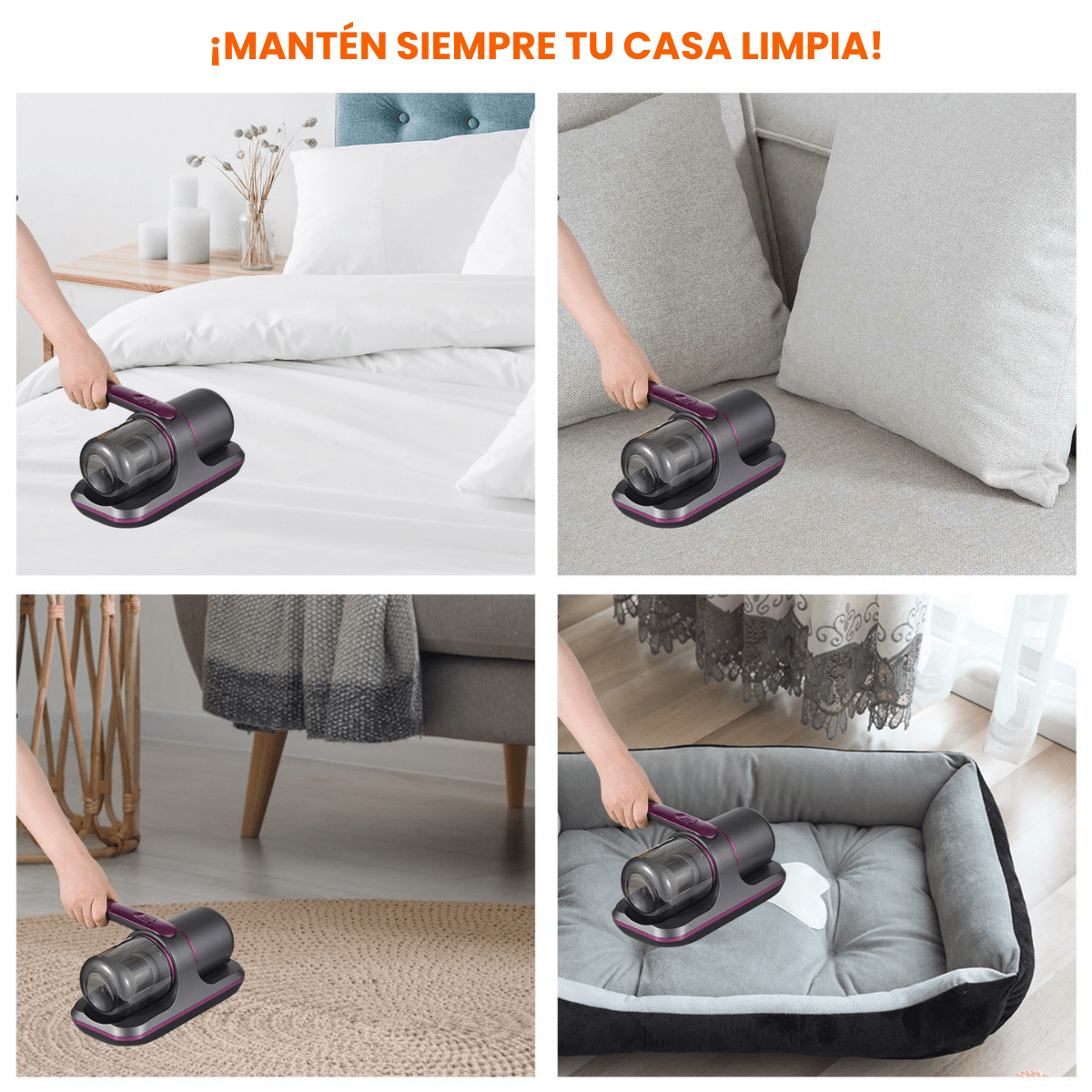 VitaClean - Aspirador Portátil UV | Poder de Succión y Esterilización Total
